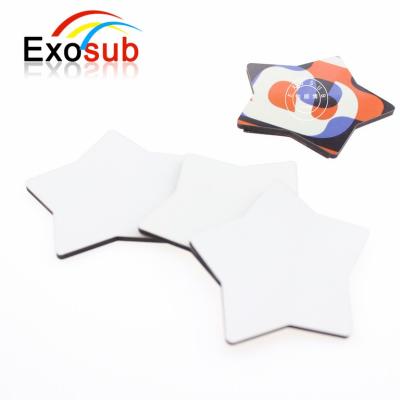 China Eco-Friendly DIY Sublimation Wood Heat Transfer Fridge Magnet Star for sale