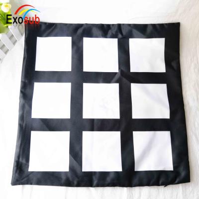 China Viable Custom Design Sublimation Pillow Case With 9 Panel Pillow Blanks for sale