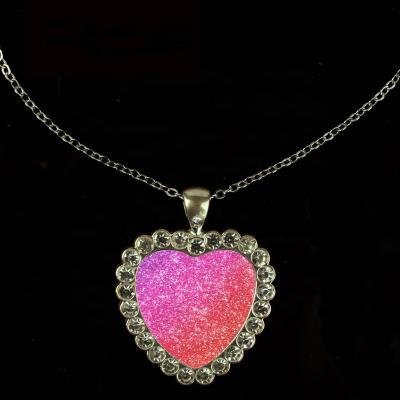 China Romantic Heart Sublimation Necklace Jewelry For Best Friend for sale