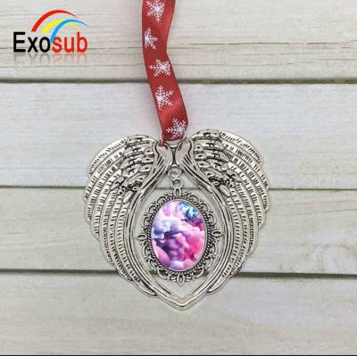 China New Arrival Cute White Sublimation Angel Wings Ornaments For Dye Sublimation for sale