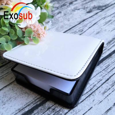 China EXOSUB Square Blank Sublimation Leather Self Adhesive Sticky Notes For Heat Transfer for sale