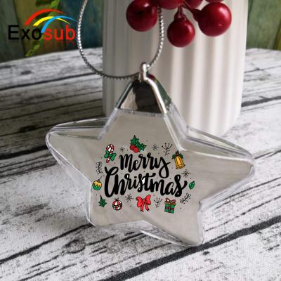 China Eco Friendly Printable Custom Christmas Hanging Balls Logo For Sublimation for sale