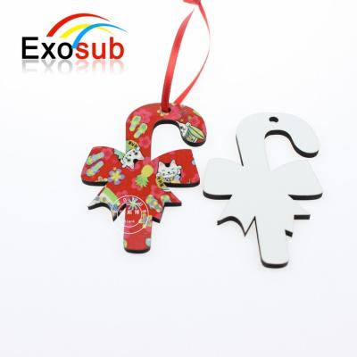 China Eco Friendly DYE Sublimation MDF Blank Ornaments For Christmas Decoration for sale