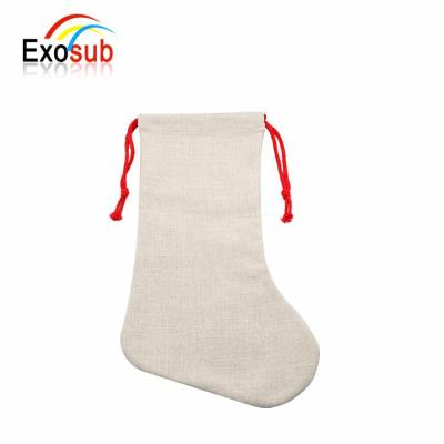 China Cheapest sublimation eco-friendly blank christmas canvas sock for sublimation for sale