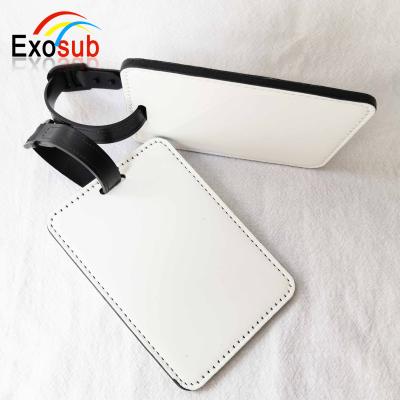 China High Quality Eco - Friendly Double Sided Printable PU Luggage Tag Sublimation For Wholesale for sale