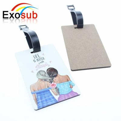 China White Blank Sublimation Luggage Tag Eco - Friendly For Laser Heat Transfer for sale