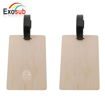 China Eco-friendly personalized sublimation plywood luggage tag for luggage decoration for sale