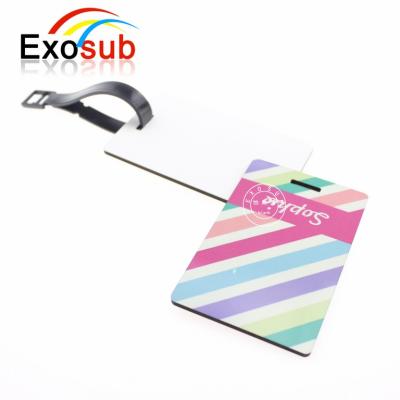 China Eco - Friendly MDF Materials OEM Travel Luggage Tag For Sublimation for sale