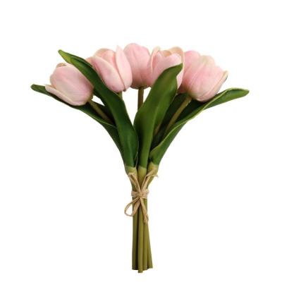 China Mini minimalist top grade PU tulip simulation bouquet holding flowers for other flowers and decorative plants for sale