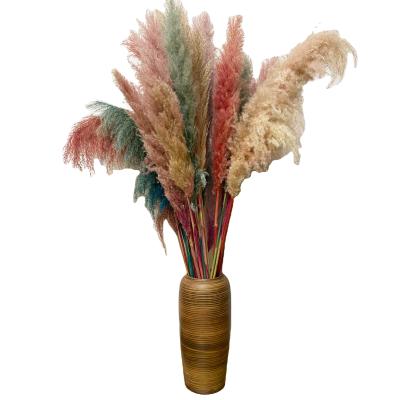 China Real Hot Selling Best Price Home Body Decoration B0305 Wedding Party Real Size 80pcs Full Dried Pampas Grass Layout Wholesale From China for sale