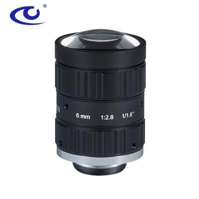 China For Industrial Cameras HC-C0828M-6MP CCD/CMOS Low Distortion 8mm 6MP F2.8 C-mount Lens for sale