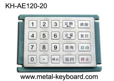 China Schroffe Edelstahl-Tastatur-Tankstelle-Tastatur mit 20 Matrix der Schlüssel-5x4 zu verkaufen