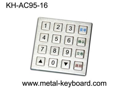 China Industrielles Metallnumerische Tastatur 4 x 4 Matrix, wasser- Tastatur Beweis IP 65 zu verkaufen