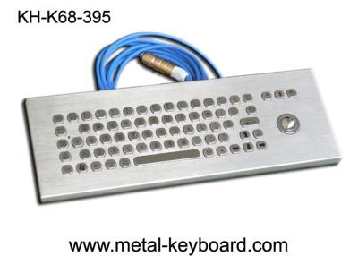 China Desktop Stainless steel Ruggedized Keyboard with Laser Trackball for sale