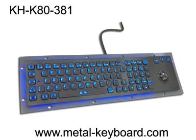 China Teclado retroiluminado resistente del metal del vándalo rugoso con la bola de pista, la interfaz USB y 80 llaves en venta