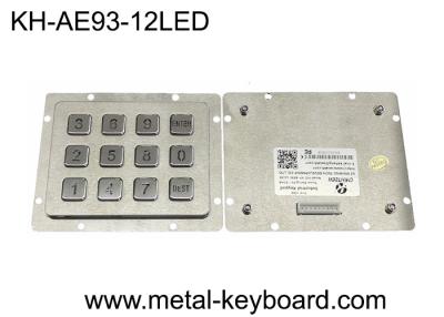 China SS PS2 3x4 Schlüssel-hintergrundbeleuchteter Platten-Berg der Matrix-wasserdichte Metalltastatur-12 zu verkaufen