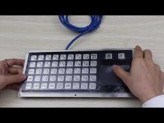 45 Keys Panel Mount Keyboard Metal Frame With Touchpad