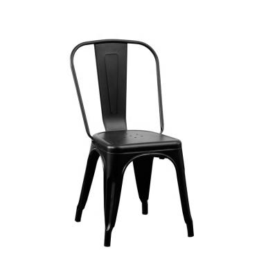 China Traditional Cheap Restaurant Metal Steel Cafeteria Bistro High Back Tabouret Bar Stool  Dining Chairs for sale