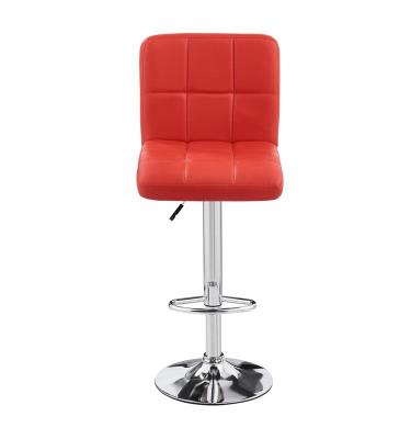 China Modern Procurement Service New Design Adjustable Chromed Leg PU Seat Swivel Bar Stool Chair for sale