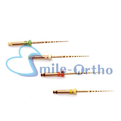 China Dental Niti Treatment Teeth Gold Smile Heat Activation Super Gold Files Rotary Niti Files for sale