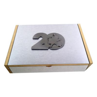 China - Wooden box wooden packaging box with embossed logo for sale