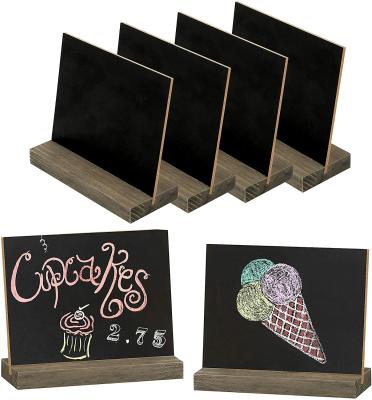 China Display & advertising menu board hotel wood table mini signs with rustic wood holders for sale