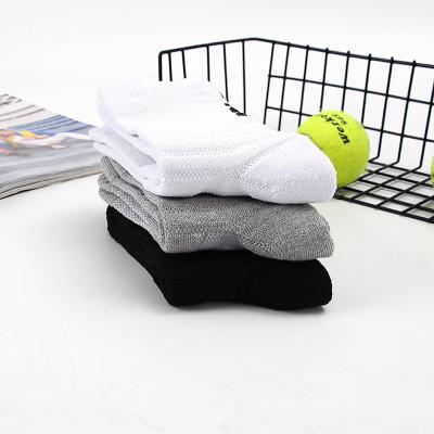 China Plain Sports Crew Thick Men Cushion Badminton Sport Socks Customized Outdoor Fitness Logo Design Basketball Socks for sale