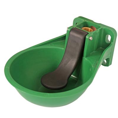 China Dairy Farm 2.5Liter Green Color Automatic Plastic Cow Drinking Bowl For Water Feeding Cattle for sale