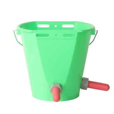 China Farms 8L Food Grade Material Lamb Feeding Bucket With 2 Nipples for sale