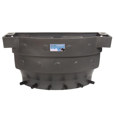 China Dairy Farm 38Liter Large Capacity PP Calf Feeding / Drinking Bucket With 6pcs Rubber Feeding Nipples for sale