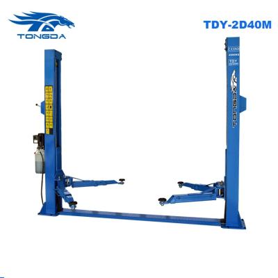 China CAR REPAIR MAINTENANCE LIFTING CE Car Lift Two Post 2021 Tongda 2D40M Manual Lock 4 Ton Two Post Car Lift 2 Post Hydraulic Used Car Lift For Sale for sale