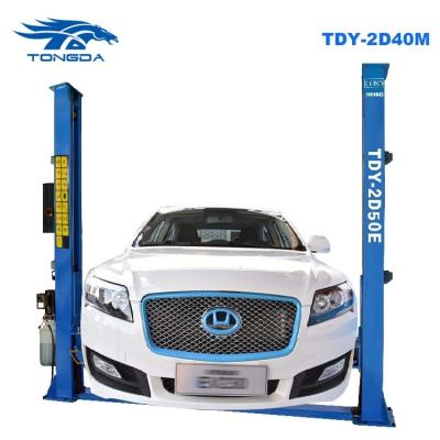 China 2021 TONGDA TDY-2D40M 4 T Two Hydraulic Manual Lift Hydraulic Manual Lift Car Single Lock 2 Parts Arm 4000kg for sale