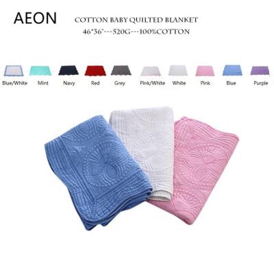 China Various Colors 100% Cotton Home Wholesale Organic Baby Quilted Blanket for sale