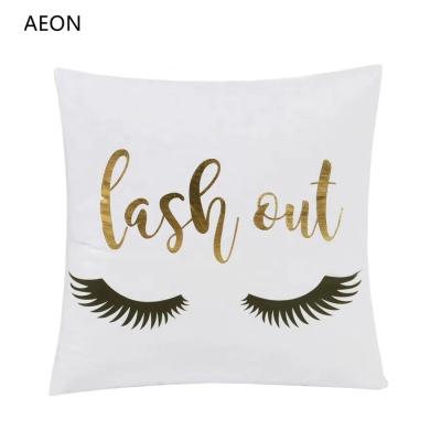 China Plain pilou home pillowcases home decoration tile cover pineapple eyelash letter pattern design gold tile cover for sale