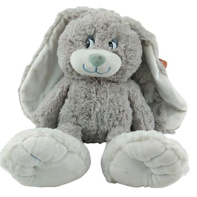 China Plush Factory Customized Low MOQ Long Gray Rabbit Earstuffed Plush Toys for sale