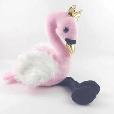 China Plush Animated Plush Toy Pink Swan Customized Stuffed Cute Swan Plush Toy for sale