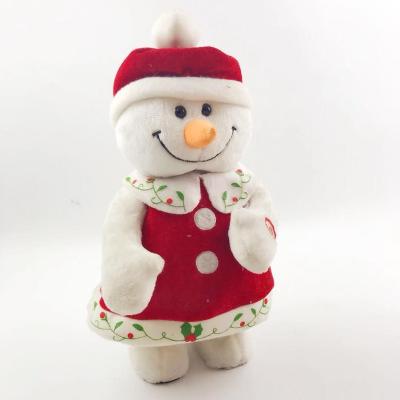 China 2022 Cheap Christmas Custom Stuffed Snowman Plush Singing And Dancing for sale