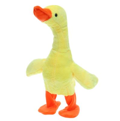 China Plush Promotional Best Selling Custom Yellow Stuffed Singing Electric Duck for sale