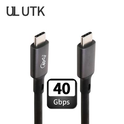 China Up To 40Gbps Transfers Speed ​​ULUTK Braided Aluminum Type C Cable 40Gbps PD 100W Usb 4.0 Fast Charging Cable for sale