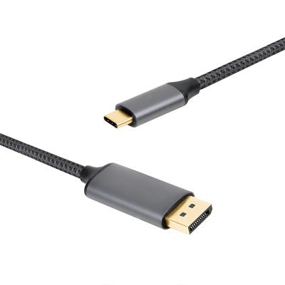 China High Quality Aluminum 2m Braided COMPUTER USB Type C to Displayport Cable 4K 60Hz USB Type C to DP Cable for HDTV for sale