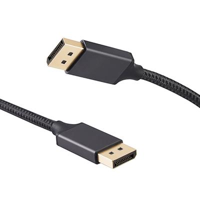 China 6.6ft Aluminum Alloy Braided COMPUTER 2m DisplayPort to DisplayPort Cable 4K 60Hz DP Male to DP Male Cable for sale