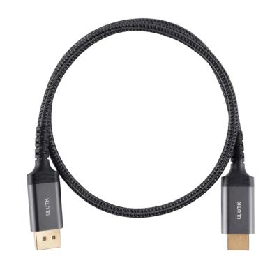 China HDTV Good Prices High Quality Nylon Braided Aluminum Housing 4K*2K DisplayPort Male To HDMI Male Cable for sale