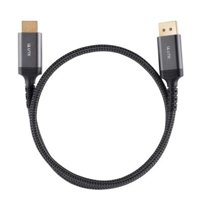 China Gold Plated HDTV 4K DisplayPort DP to HDMI Adapter Cable Display Port Male to Male HDTV Cable Converter PC Laptop for sale