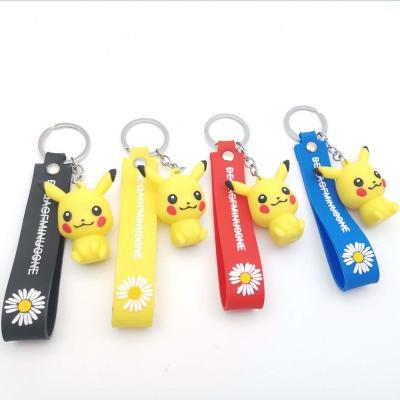 China Customized Durable High Quality Logo 3d Silicone PVC Cartoon Soft Rubber Keychains for sale