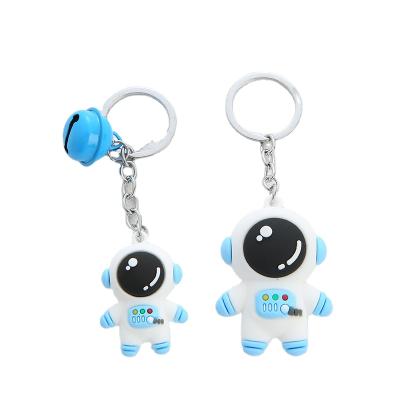 China Durable Customized Logo 3d Silicone PVC Astronaut Soft Rubber Keychains for sale