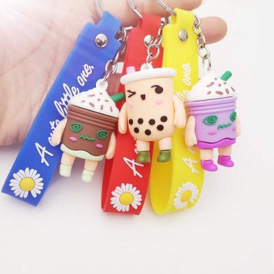 China Lovely Little Girl Durable Soft Key Chain 3D PVC Plastic Key Chain for sale