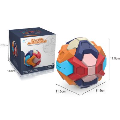 China DIY Practice Amazon Hot Assembly Toys DIY 3D Puzzle Ball Block Set Coin Early Educational Money Saving Box for sale