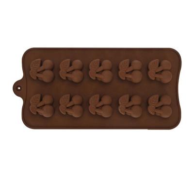 China Viable Teddy Bear Shape Silicone Chocolate Mold Tray for sale