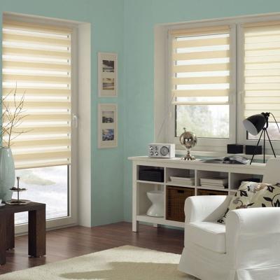 China Zebra UV Blind Fabric Blackout Curtain Sheer Chain White Customize Horizontal French Door Set Bead for sale