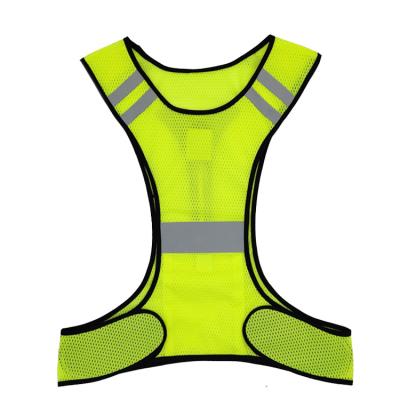 China Industrial High Visibility Reflective High Construction Tape Adjustable Reflective Running Cycling Light LED Safety Vest Safety Vest for sale